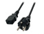 EFB Power Cable Schuko CEE7/7 180° -C19 180°, black, 3m,3x1.50mm²