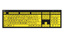 LOGIC KEYBOARD XLPrint NERO PC Black on Yellow USE