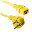 AK5179 ACT Powercord mains connector CEE 7/7 male (angled) - C19 yellow 0.6 m